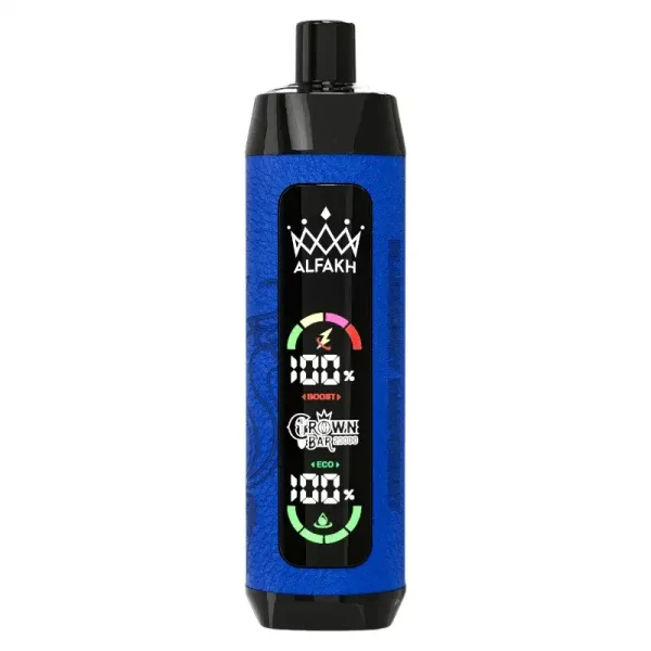Al Fakher Crown Bar 20K (20000) Puffs Disposable Vape 30ML E-liquid Capacity LCD Screen Leather wrap Rechargeable 11 ALFAKH CROWN BAR 20000 Puffs disposable vape