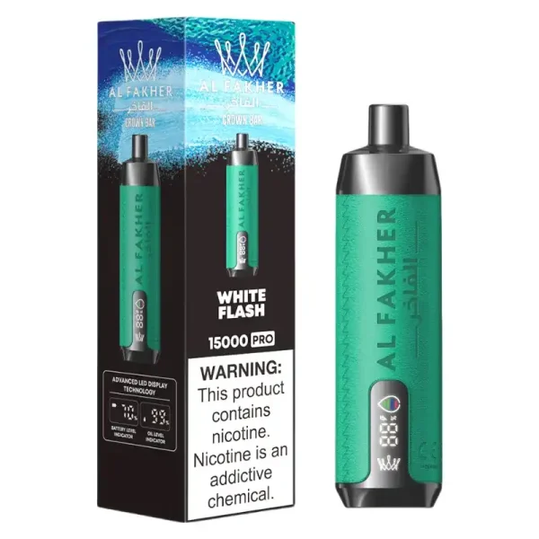 AL FAKHER CROWN BAR 15K(15000) Puffs 2% 5% Nicotine 20 ML of E-liquid Battery and Ejuice Display Battery Rechargeable (Type-C) Disposable Vape 19 AL Fakher Crown Bar 15K Pro 15000 Puffs 2% 5% Nicotine 18 ML of E-liquid Battery and Ejuice Display Battery Rechargeable (Type-C) Disposable Vape