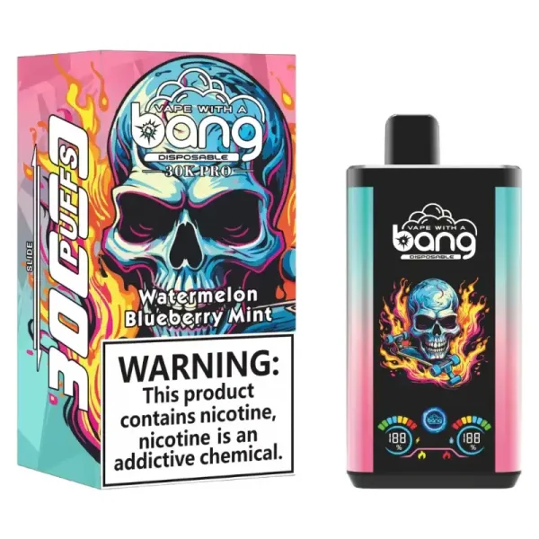 Bang 30K (30000) Puffs PRO Dual Flavor Screen Display 36ml E-liquid 0% 2% 3% 5% Nicotine Disposable Vape 1 Vape Deals