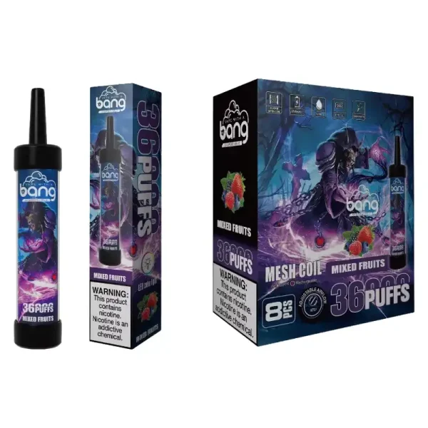 Bang 36K (36000) Puffs DTL LED Color Light 40ml E-liquid Type-C Charging 0% 2% 3% 5% Nicotine Disposable Vape Pen 8 Bang 36K(36000) Puffs DTL LED Color Light 40ml E-liquid Type-C Charging 0% 2% 3% 5% Nicotine Disposable Vape Pen