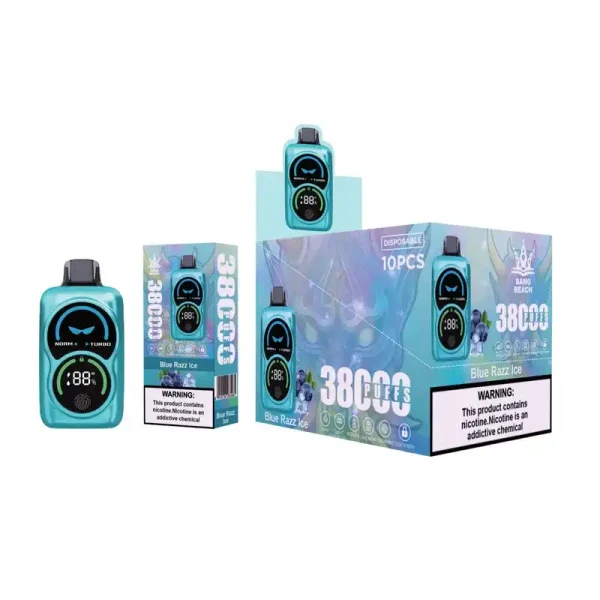 Bang Beach 38K (38000) Puffs Fingerprint LED Display 0% 2% 3% 5% Nicotine 38 Ml E-liquid Disposable Vape 13 Bang Beach 38K(38000) Puffs Fingerprint LED Display 0% 2% 3% 5% Nicotine 38 ml E-liquid Disposable Vape