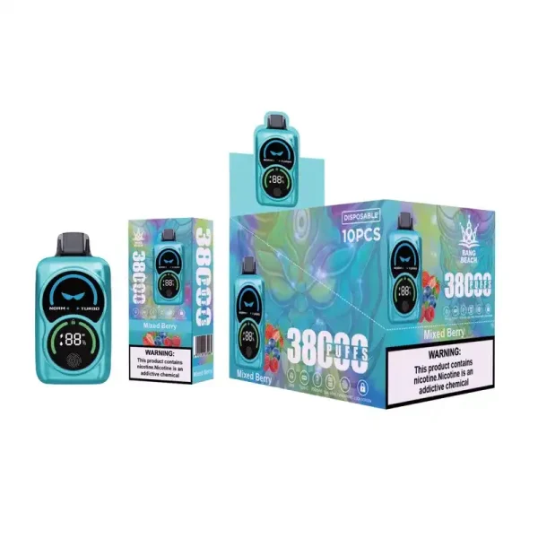 Bang Beach 38K (38000) Puffs Fingerprint LED Display 0% 2% 3% 5% Nicotine 38 Ml E-liquid Disposable Vape 10 Bang Beach 38K(38000) Puffs Fingerprint LED Display 0% 2% 3% 5% Nicotine 38 ml E-liquid Disposable Vape