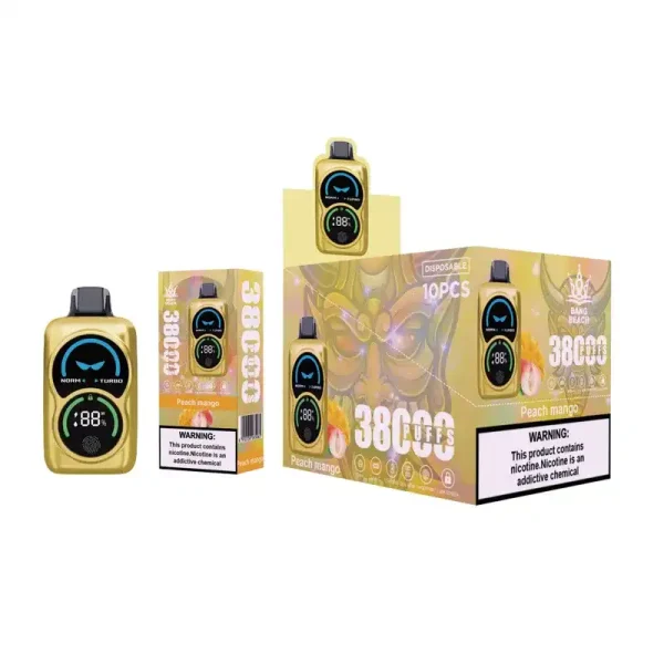 Bang Beach 38K (38000) Puffs Fingerprint LED Display 0% 2% 3% 5% Nicotine 38 Ml E-liquid Disposable Vape 8 Bang Beach 38K(38000) Puffs Fingerprint LED Display 0% 2% 3% 5% Nicotine 38 ml E-liquid Disposable Vape