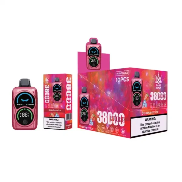 Bang Beach 38K (38000) Puffs Fingerprint LED Display 0% 2% 3% 5% Nicotine 38 Ml E-liquid Disposable Vape 6 Bang Beach 38K(38000) Puffs Fingerprint LED Display 0% 2% 3% 5% Nicotine 38 ml E-liquid Disposable Vape