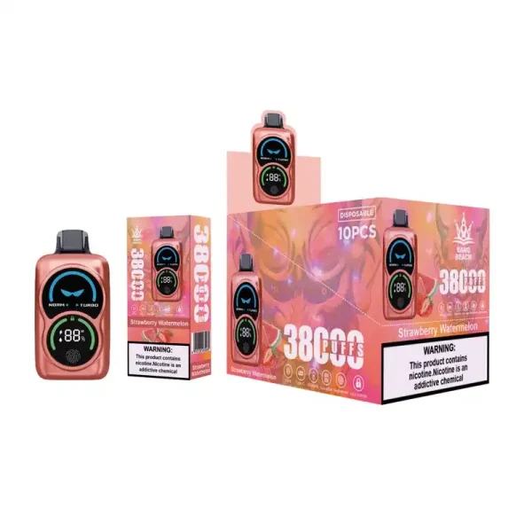 Bang Beach 38K (38000) Puffs Fingerprint LED Display 0% 2% 3% 5% Nicotine 38 Ml E-liquid Disposable Vape 5 Bang Beach 38K(38000) Puffs Fingerprint LED Display 0% 2% 3% 5% Nicotine 38 ml E-liquid Disposable Vape