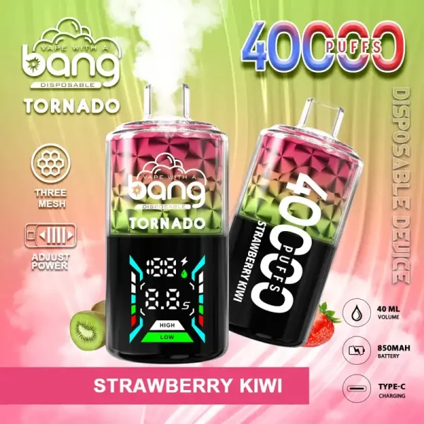 Bang Tornado 40K (40000) Puffs Large Smoke DTL Smart LED Display 0% 2% 3% 5% Nicotine 40mL E-liquid Disposable Vape 10 Bang Tornado 40K(40000) Puffs Large Smoke DTL Smart LED Display 0% 2% 3% 5% Nicotine 40mL E-liquid Disposable Vape