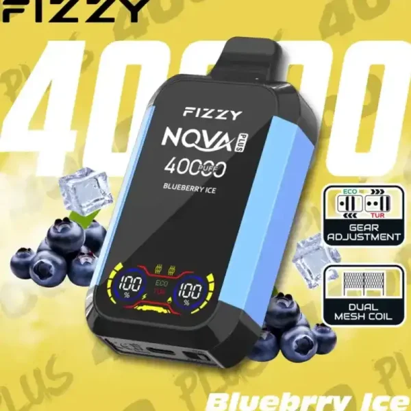 Fizzy Nova Plus 40K (40000) Puffs Blueberry Ice – Premium Arctic Fruit Disposable Vape 1 Fizzy-Nova-Plus-40K-40000-Puffs-Disposable-Vape