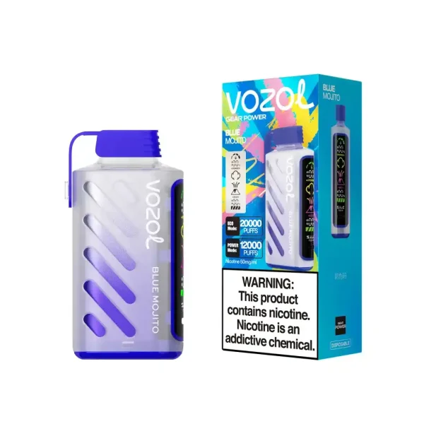 Vozol Gear Power 20K (20000) Puffs Full Screen Display 20mL E-liquid 2% 5% Nicotine USB Type-C Charging Disposable Vape 2 Vozol Gear Power 20K (20000) Puffs Full Screen Display 20mL E-liquid 2% 5% Nicotine USB Type-C Charging Disposable Vape
