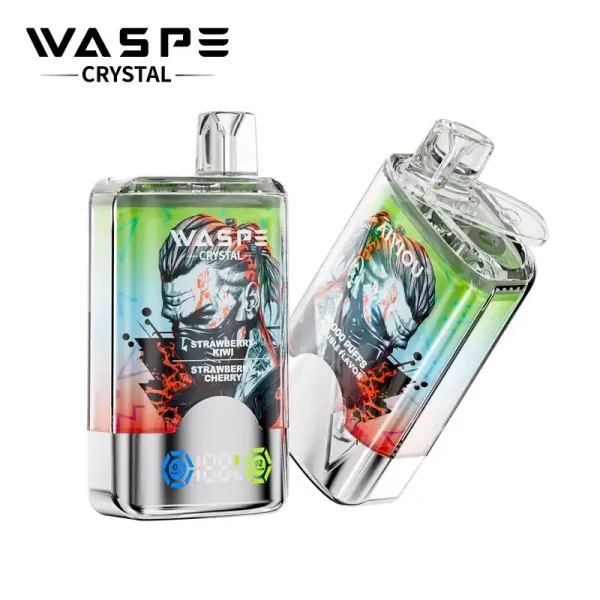 WASPE Crystal Double Flavors 40K (40000) Puffs 32mL E-liquid 0% 2% 5% Nicotine Smart LED Display Type-C Charging Disposable Vape 10 WASPE Crystal Double Flavors 40K (40000) Puffs 32mL E-liquid 0% 2% 5% Nicotine Smart LED Display Type-C Charging Disposable Vape