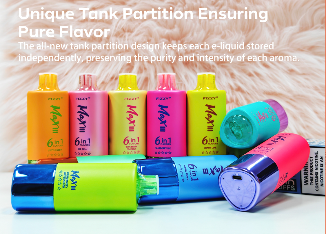 Multi-Flavor Vape: Unlock Explosive Taste: FIZZY Max III Delivers 3X the Refreshment! vape-site.com