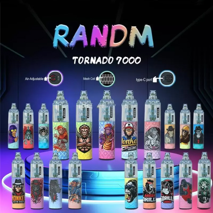 vape-site.com RandM Tornado 7K(7000) Puffs 14ml E-liquid 850mAh Battery 2% 5% Nicotine Rechargeable (type-C) Disposable Vape