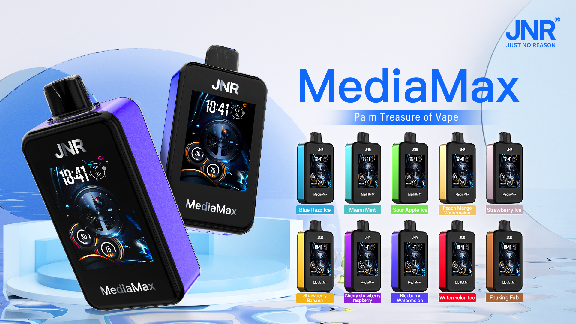 vape-site.com JNR Media Max 40K(40000) Puffs 2.4-Inch Large screen and phone function 5% Nicotine 21mL E-liquid Disposable Vape