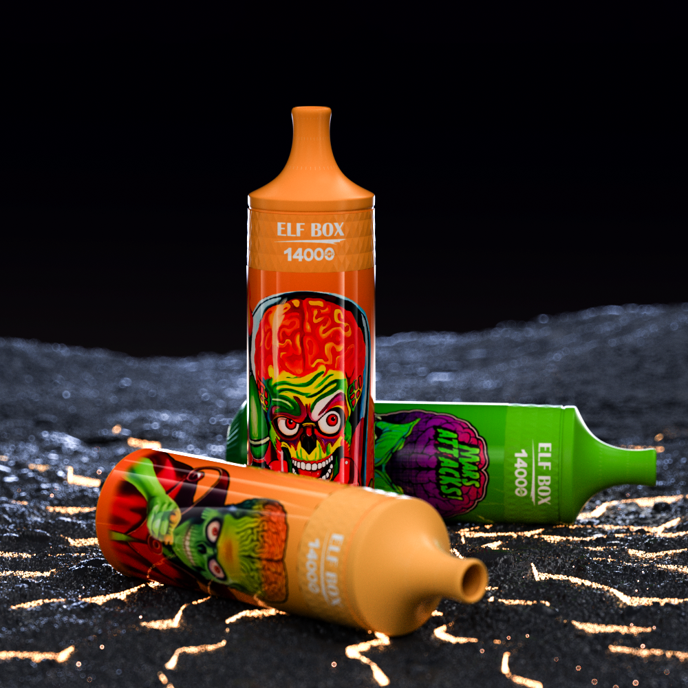 vape-site.com ELF BOX RGB 14k(14000) Puffs 0% 2% 3% 5% Nicotine 25ml e-liquid RGB-Light Lanyard Disposable Vape Pen