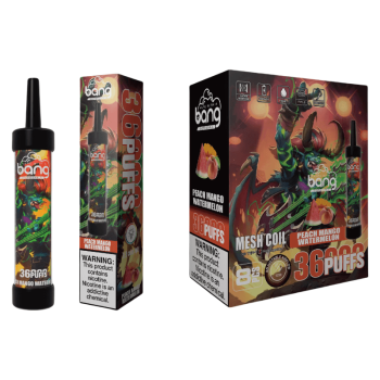 Bang 36K(36000) Puffs  DTL LED Color Light 40ml E-liquid Type-C Charging 0% 2% 3% 5% Nicotine Disposable Vape Pen