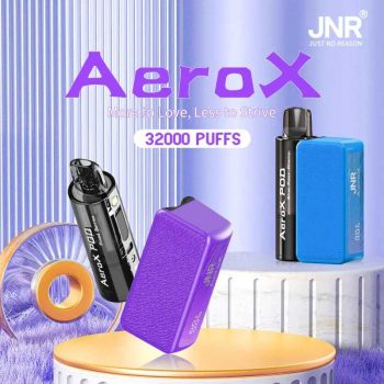 JNR Areo X 32K(32000) Puffs Magnetic Refill Smart Screen 2% 5% Nicotine 850mAh Battery Disposable Vape