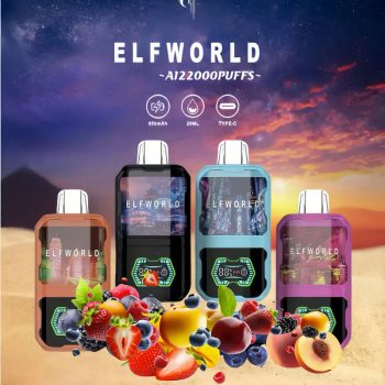 Elfworld AI 22000 Puffs 3D Curved Screen 26ml e-liquid capacity Adjustable ariflow Display Screen Disposable Vape