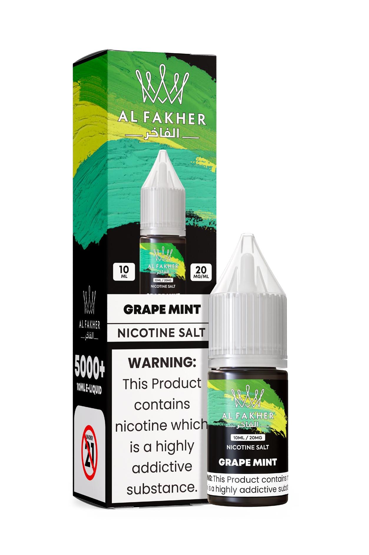 vape-site.com Grape Mint 20MG Strengths 10ML 5000+ Nic Salt E-LIQUIDS by Al Fakher