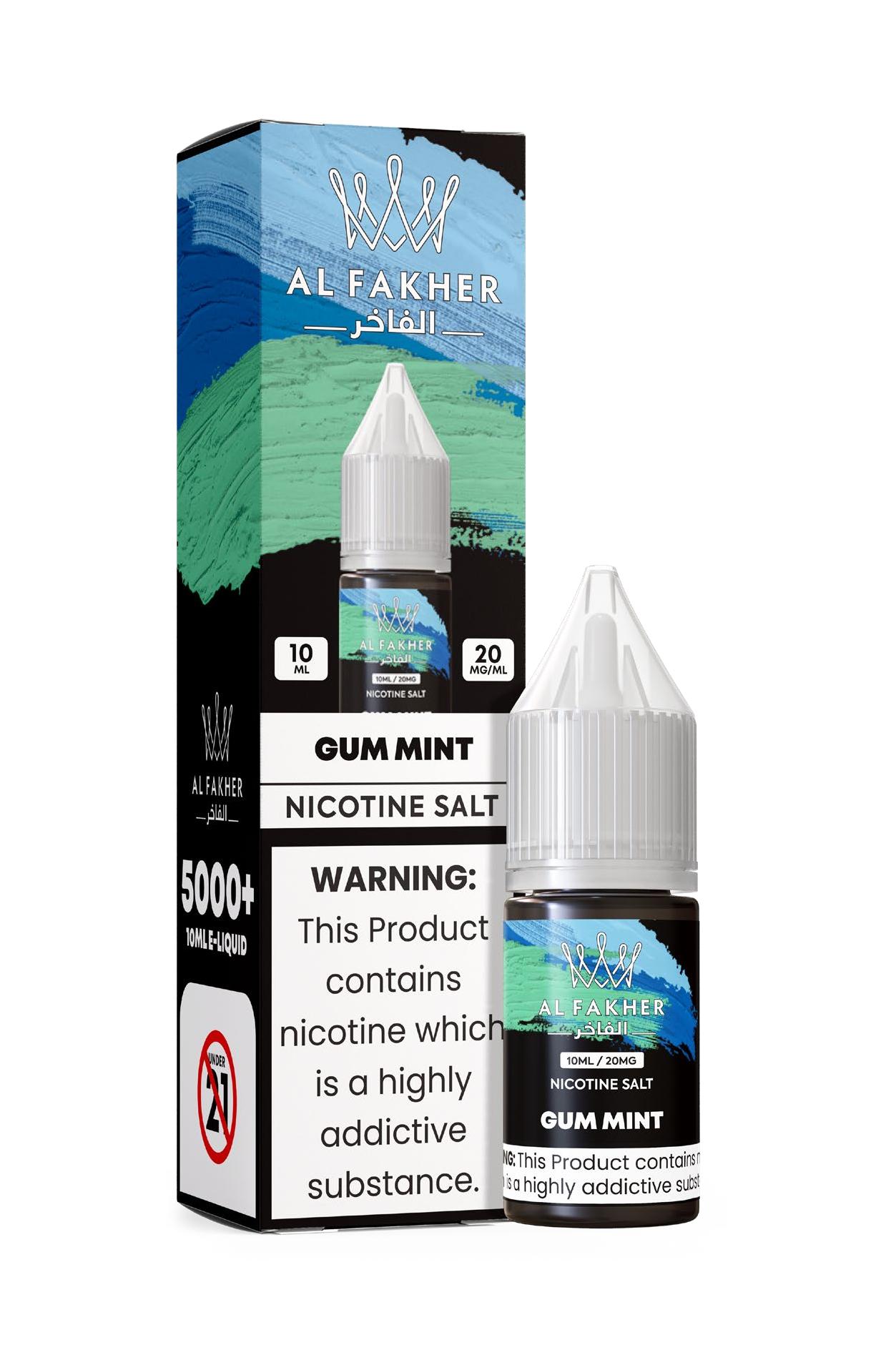 vape-site.com Gum Mint 20MG Strengths 10ML 5000+ Nic Salt E-LIQUIDS by Al Fakher