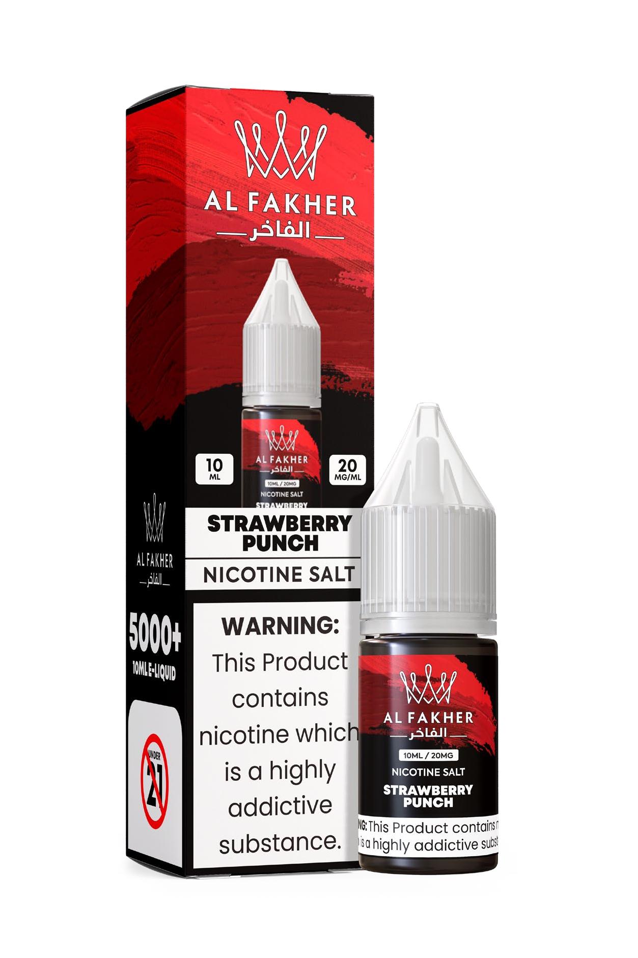 vape-site.com Strawberry Punch 20MG Strengths 10ML 5000+ Nic Salt E-LIQUIDS by Al Fakher