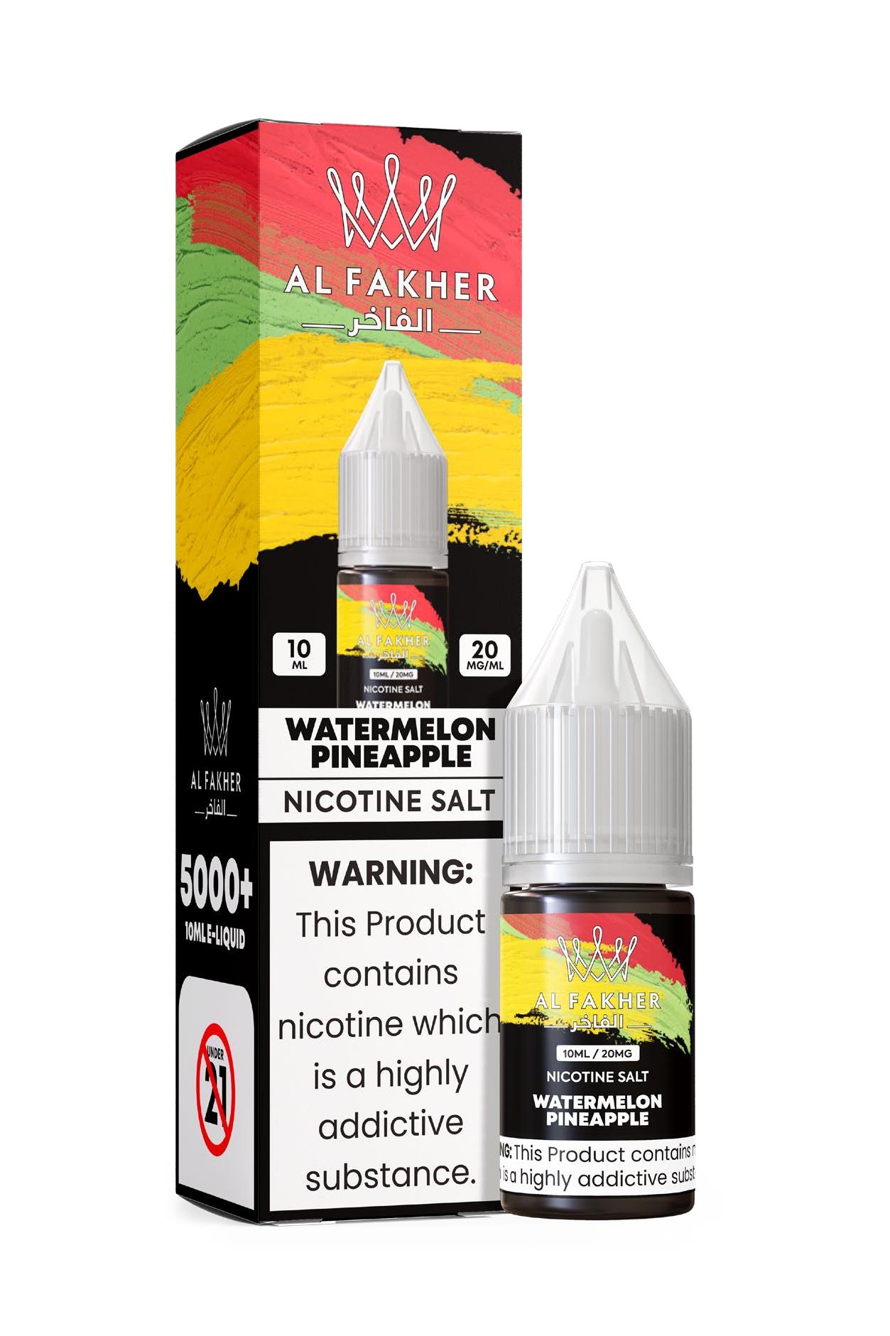 vape-site.com Watermelon Pineapple 20MG Strengths 10ML 5000+ Nic Salt E-LIQUIDS by Al Fakher